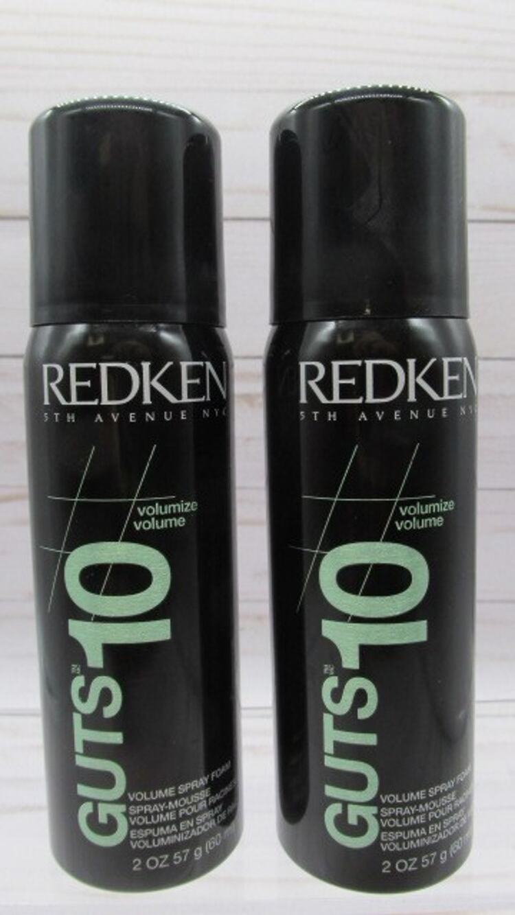 Lot of 2 REDKEN GUTS 10 VOLUME SPRAY FOAM 2 oz Spray Mousse Travel Size